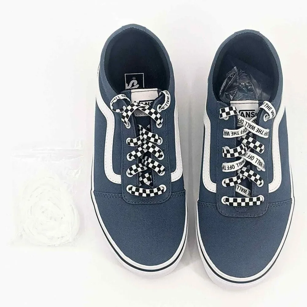Vans Off the Wall Ward Skate Shoes Sneakers Blue Denim Size Youth 6